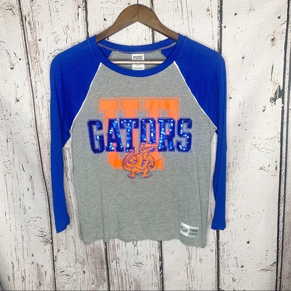 PINK Victoria's Secret Tops - •Pink Victoria Secret•Florida Gator Sequin Shirt•S